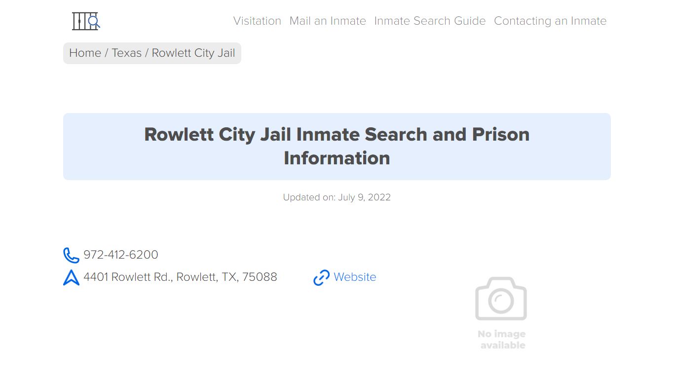 Rowlett City Jail Inmate Search, Visitation, Phone no ...